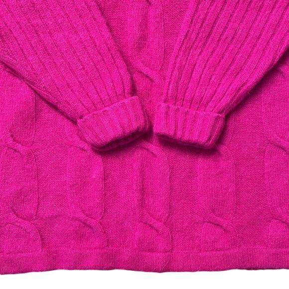 The Limited Lambswool Angora Barbiecore
Pink Fuchsia Cable Knit Sweater M - Picture 5 of 6